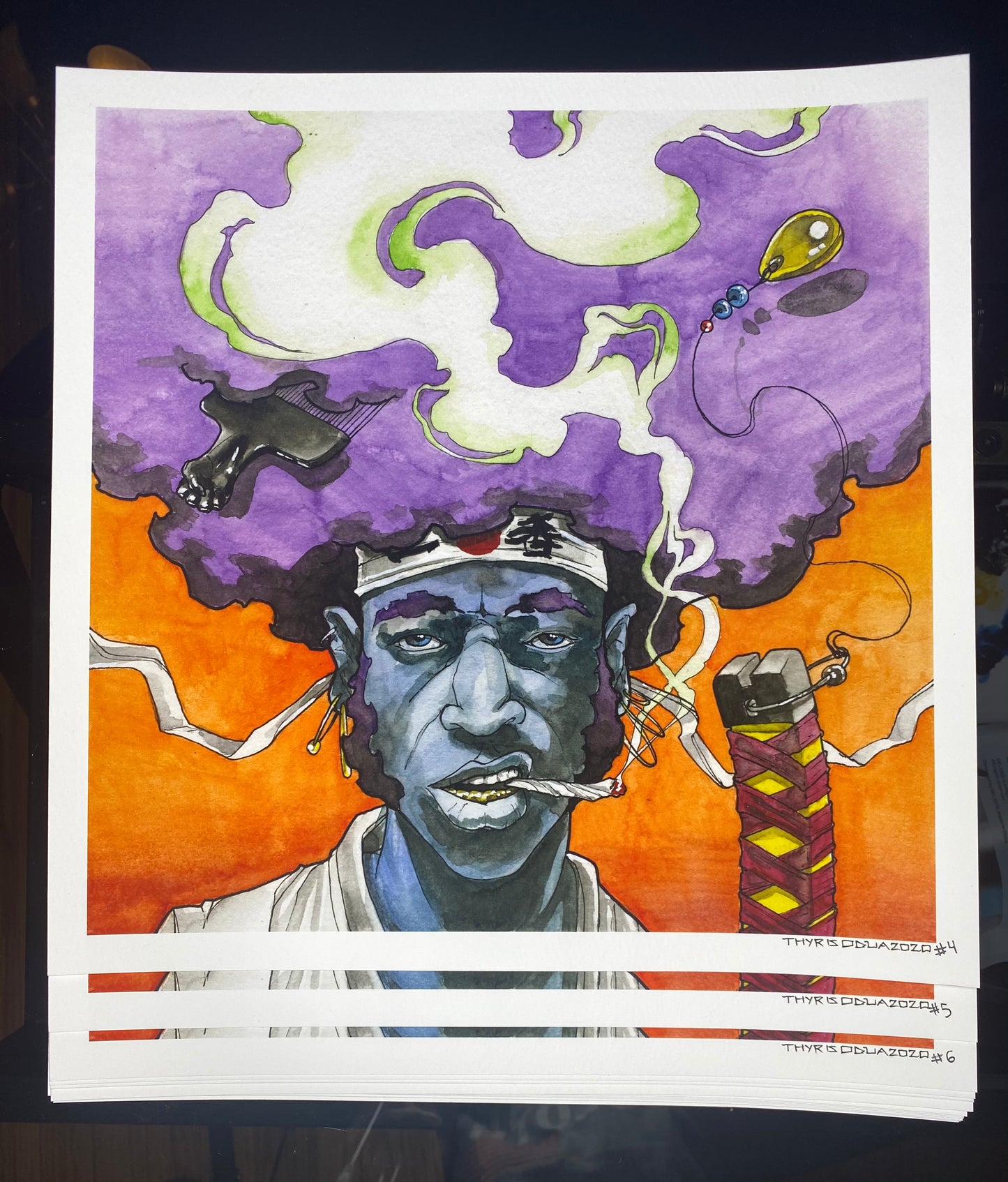 Afroed Samurai print